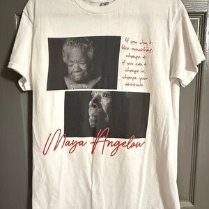 Maya Angelou Graphic Tee – White – Inspirational Quote